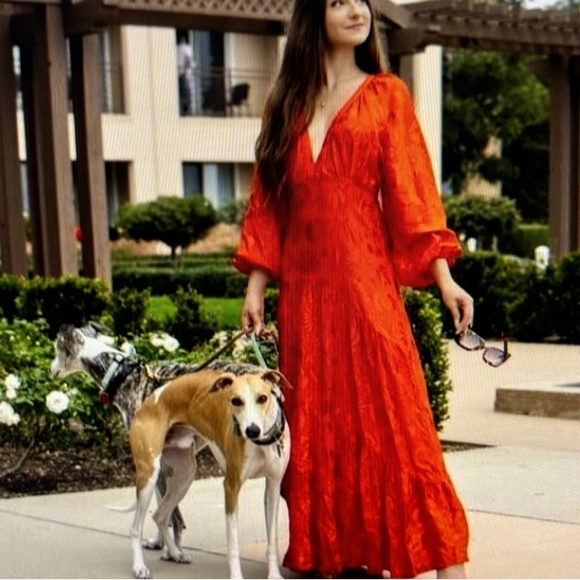 FARM Rio Red Jaquard Maxi - Picture 2 of 5